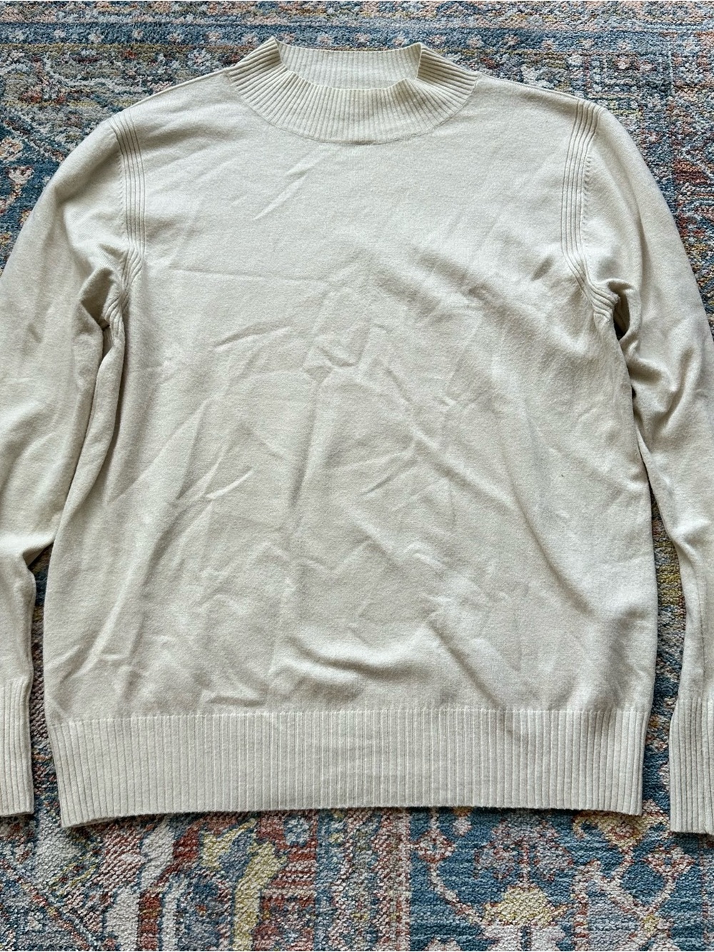 Classic Crewneck Sweater in Light Cream